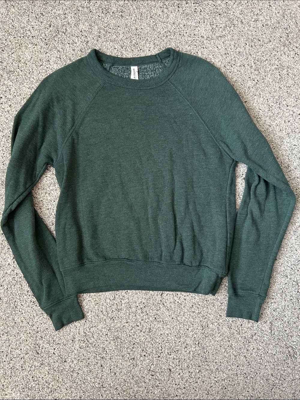 Bella Canvas Dark Green Crewneck Sweater